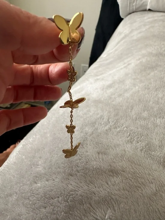 kate spade Gold Butterfly Link Drop Earrings - Picture 3 of 3